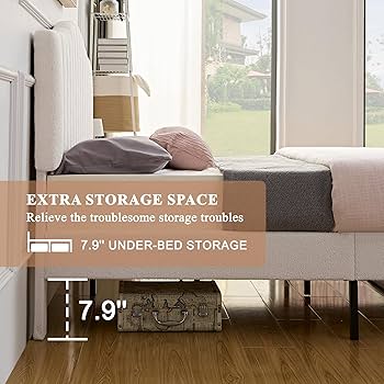 福朗　ページ Amazon.com: VECELO Full Size Beds Upholstered Platform Bed